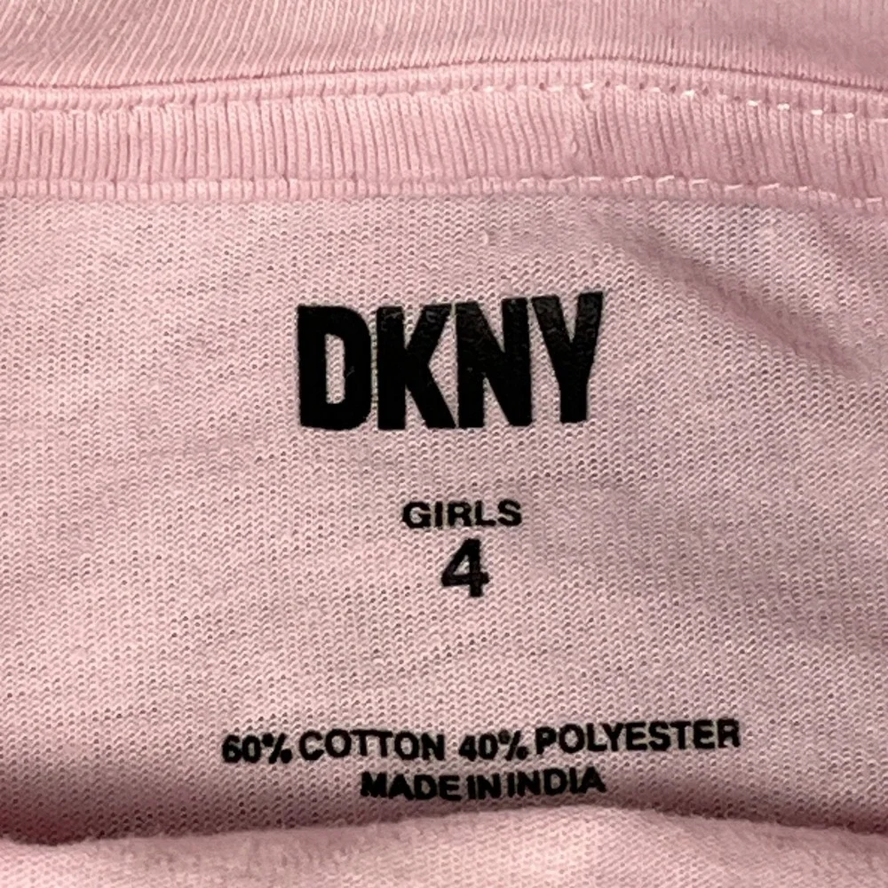 DKNY & Childrens Place Girls 4T Outfit Lot 3pc Pink Fleece Pants Tee Navy Dress